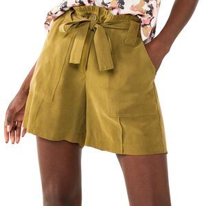 Nine West Women's High Rise Paperbag Shorts zipper closure with button SZ XL NEW